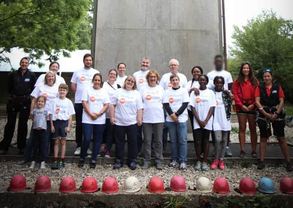 Orange Grove fostercare group shot before their abseil