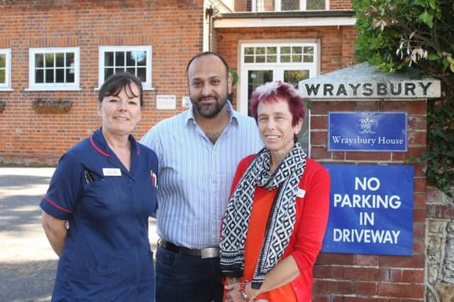 From left, Carol Tosun (deputy manager), Ranjeev Saluja, (director) and Sue Townend (registered manager). Photo by Derek Martin Photography.