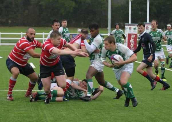 Chris Double in action for Horsham Rugby Club at home to Charlton Park.Picture by Clive Turner