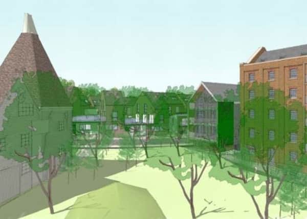 Artist's impression of redevelopment plans for Hodson's Mill in Robertsbridge