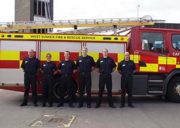 The newest recruits for West Sussex Fire & Rescue Service at the Pass Out Parade at Worthing Station SUS-181010-112516001
