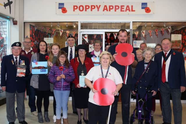 The launch of the pop-up poppy appeal shop in Worthing