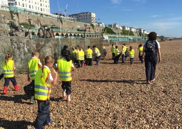 Year 2 children from Ardingly College visited Brighton Beach