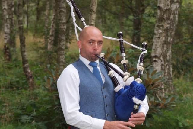 Lone piper Gary Anderson is honoured to be playing in Burgess Hill