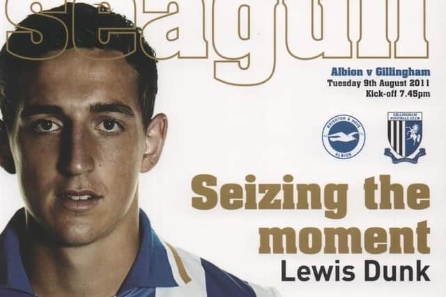 The front cover of the programme when Albion played Gillingham in 2011