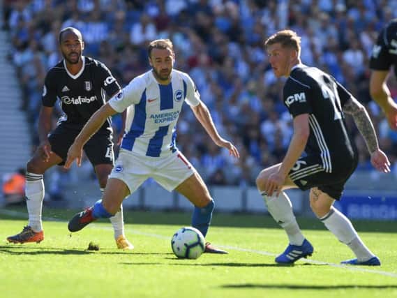 Glenn Murray in action against Fulham this season. Picture by PW Sporting Photography