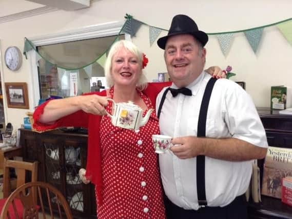 Mike Jeffries and Janice Moth at the Royal Voluntary Service Caf, Lancing