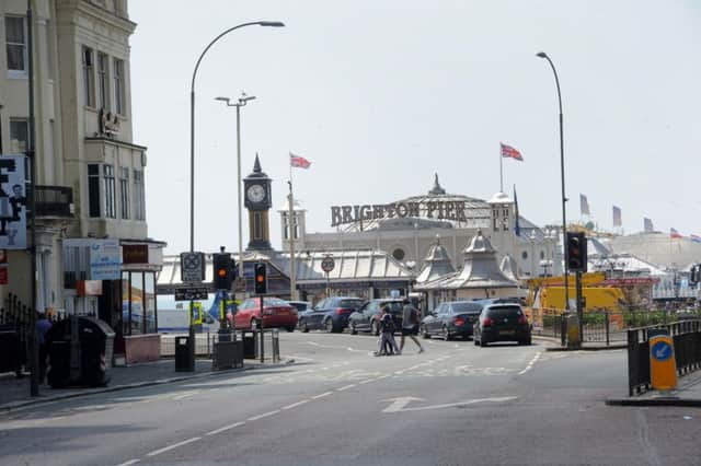 The seafront roundabout could be replaced by a T-junction