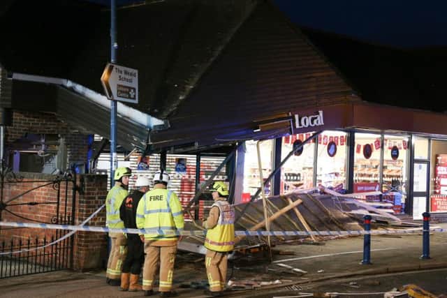 The Sainsbury's store was badly damaged
