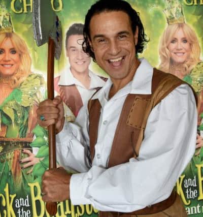 Photocall for Jack and the Beanstalk with Michelle Collins and Chico at the White Rock Theatre. SUS-181210-144407001