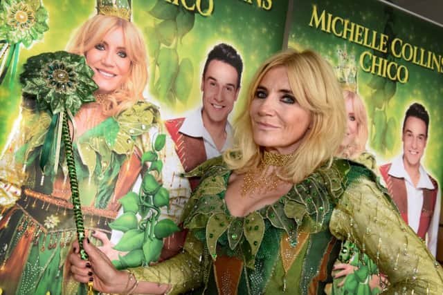 Photocall for Jack and the Beanstalk with Michelle Collins and Chico at the White Rock Theatre. SUS-181210-144553001