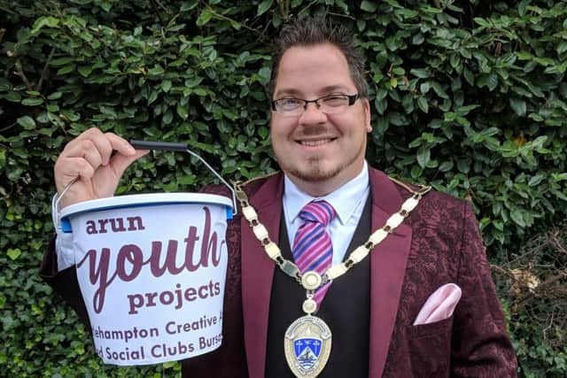 Littlehampton mayor Billy Blanchard-Cooper is raising money for Arun Youth Projects in his second mayoral year