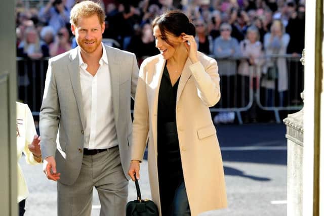 Harry and Meghan, Duke and Duchess of Sussex during their visit to Chichester. Pic Steve Robards