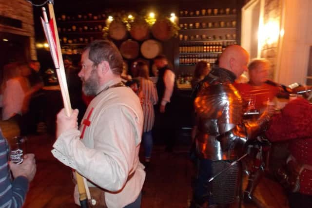 Guests celebrate the opening of Knights Table