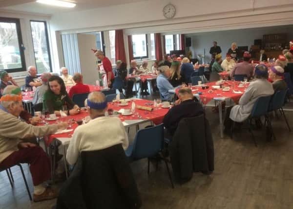The free Christmas lunch at the Shoreham Centre last year