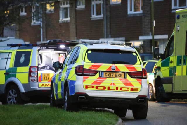 A man has been hospitalised in a serious condition after being stabbed at a property in Guildford Road, Rustington