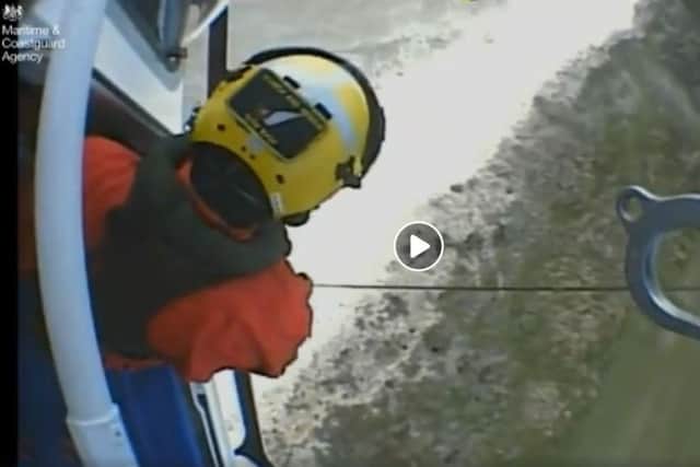 Still from footage by the Maritime and Coastguard Agency