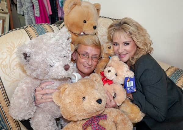 Staff from the St Barnabas House charity shop in Wick with some teddy bears. Picture: Scott Ramsey