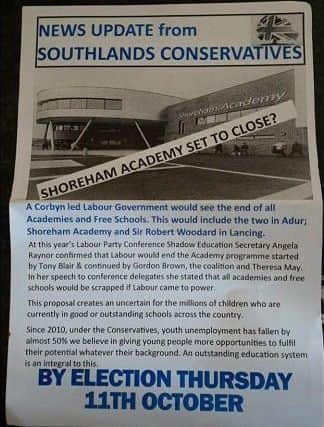 The Conservative's campaign leaflet