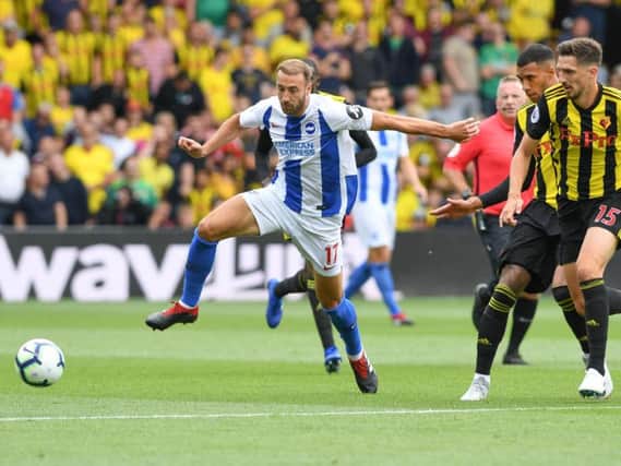 Glenn Murray in action at Watford earlier this season. Picture by PW Sporting Photography