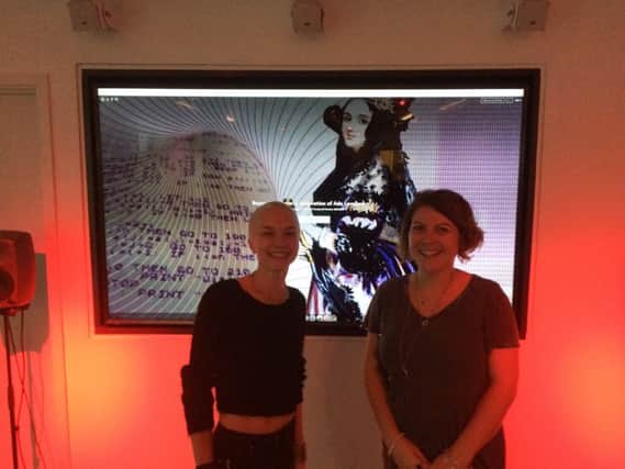 Event organisers Ioann Maria (left) and Dr Sharon Webb (right) celebrating Ada Lovelace Day