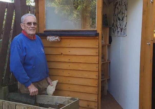 Roy with his shed