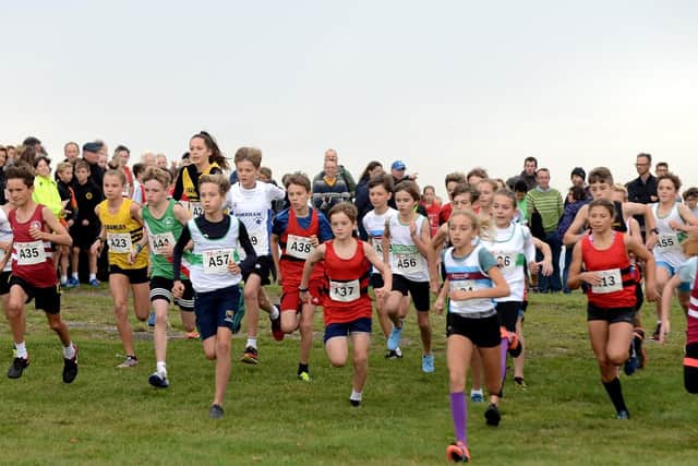 Action from the junior races at the Sussex cross country relays / Picture by Kate Shemilt
