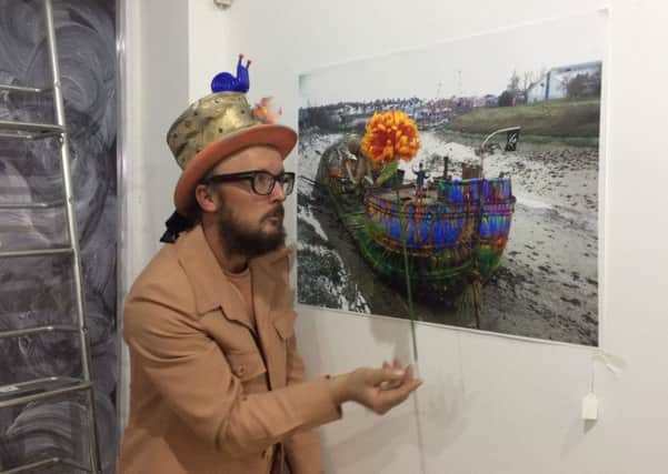 Matt Whistler, from digital art duo The Artful Bodgers, at the pop-up exhibition in Shoreham. Picture: Bonny Hazelwood