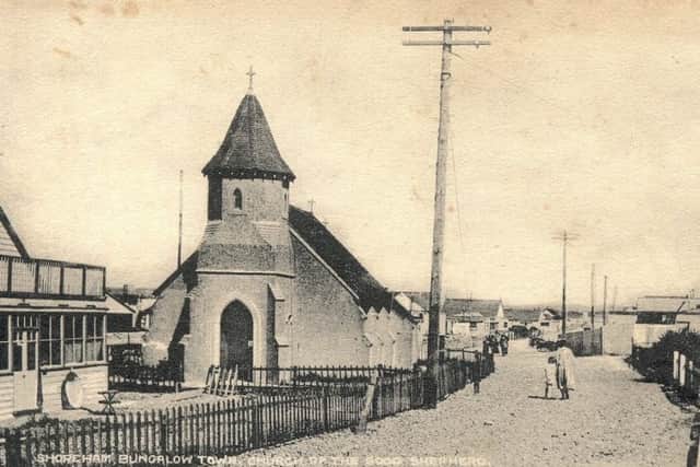 An old photo of the Church of the Good Shepherd