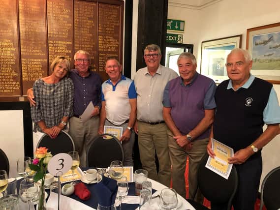 Bognor Golf Clubs 200 Club Team presentation. From left are Debbie Fenton, Derek Dady, Roland Heath, Norman Lee, Bill Houston  and Dave Lynn. Sadly Dave - who loved his golf - has passed away since the picture was taken