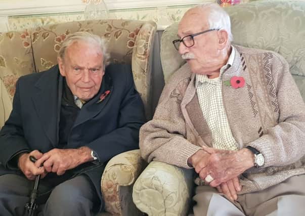 Selsey man Reginald Hunt (Reg) met Petworth-based Michael De Burgh, 95. Picture by Sam Hill-Hinshelwood