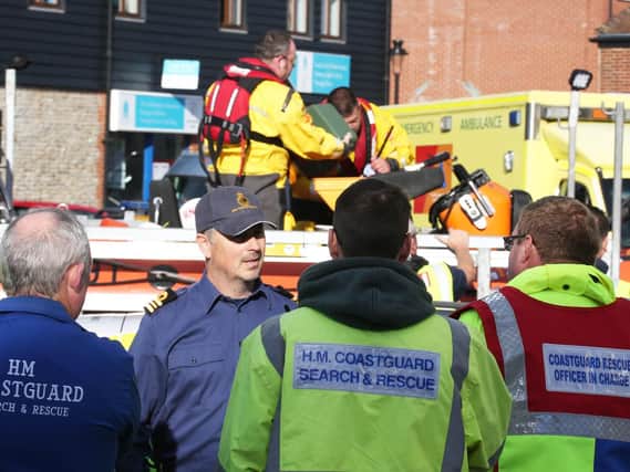 The emergency services are at the scene of an incident in Littlehampton Harbour this morning