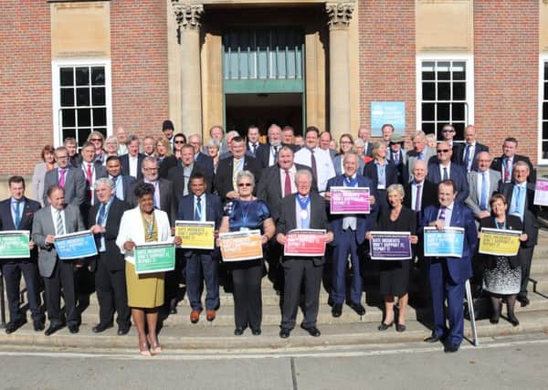 West Sussex county councillors mark Hate Crime Awareness Week outside County Hall