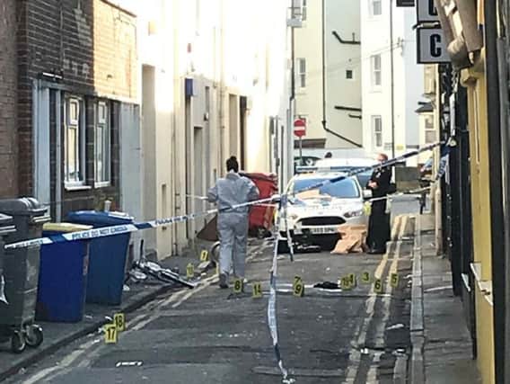 Station Street in Eastbourne has been cordoned off due to a forensic investigation. Picture: @iso400photo