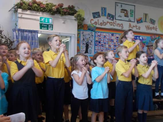 Pupils at Upper Beeding Primary School enjoyed a harvest festival, including singing and a play