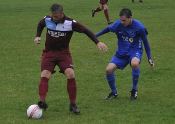 Jamie Crone on the ball during Little Common's defeat at home to Broadbridge Heath last month. Picture by Simon Newstead