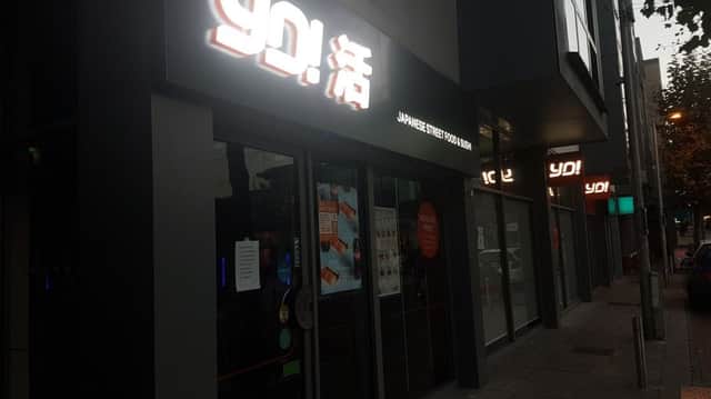 Yo! Sushi in Brighton was closed on Monday evening