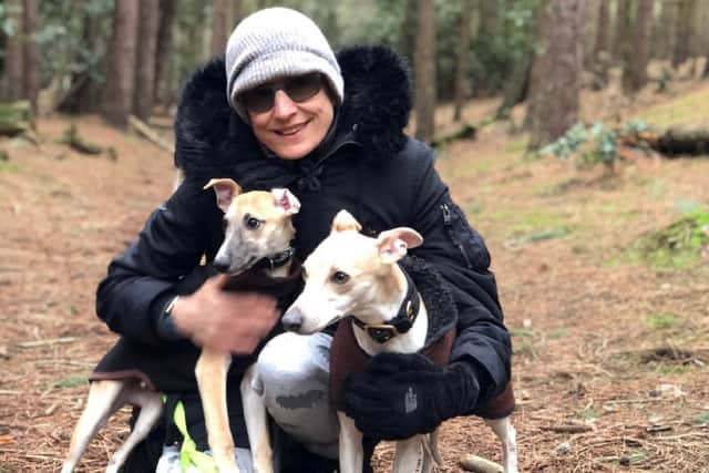 Louise and her dogs