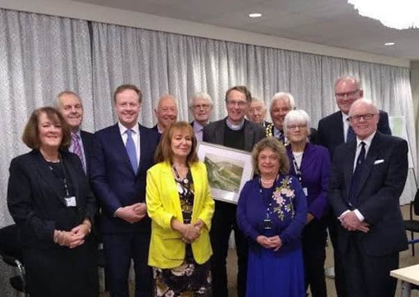 Rev'd Bridgewater with members of Horsham District Council