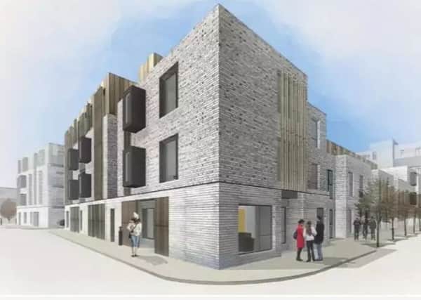 Artist's impression of the scheme proposed for the former telephone exchange building site in Moy Avenue, Eastbourne