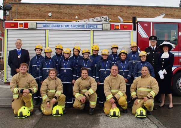 FireBreak students celebrate their success at Shoreham Fire Station