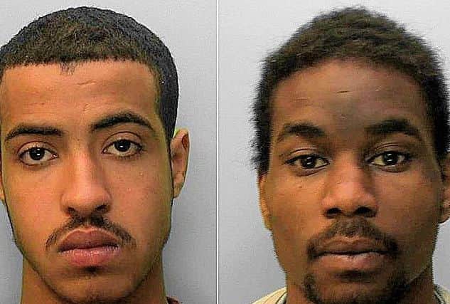 Left to right: Fowzi Hlal, 20, previously of Rydal Way, Enfield, and Paul Kariuki, 20, of no fixed address. Picture: Sussex Police