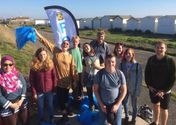 Members of Sussex University Wildlife and Conservation Society on Shoreham Beach. Picture: John Charlish