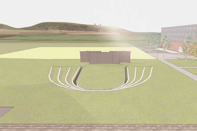 Proposed outdoor performance space at Downlands Community School in Hassocks