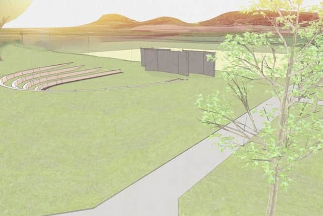 Proposed outdoor performance space at Downlands Community School in Hassocks