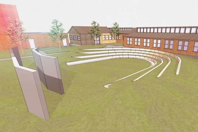 Proposed outdoor performance space at Downlands Community School in Hassocks