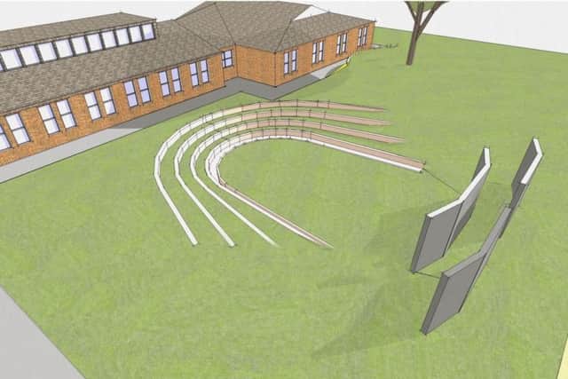 Proposed outdoor performance space at Downlands Community School in Hassocks