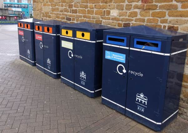 Public recycling bins elsewhere in the country