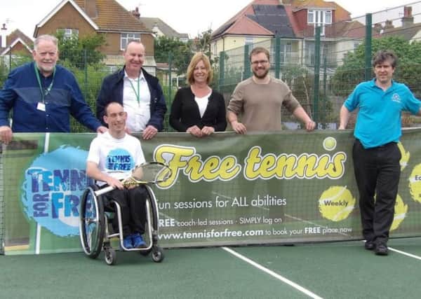 Former GB wheelchair Olympic tennis player Adam Field lent his expertise to help out at the sessions earlier this year