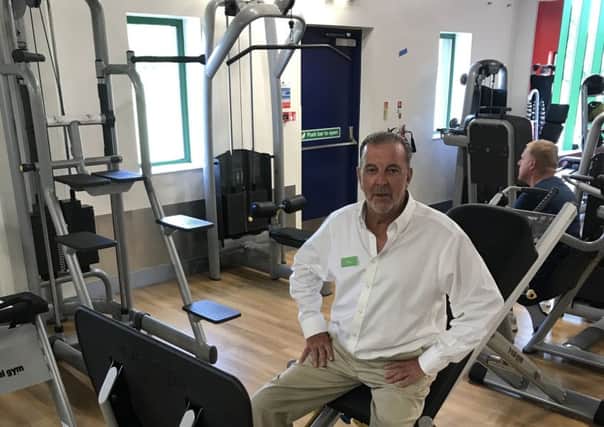 Owner Chris Lane in the gym at Lanes Health Clubs Rustington